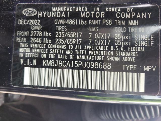Photo 14 from auction – 2023 HYUNDAI TUCSON BLU with VIN KM8JBCA15PU098688