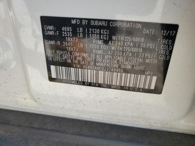 Photo 14 from auction – 2018 SUBARU OUTBACK 2. with VIN 4S4BSANC0J3288450