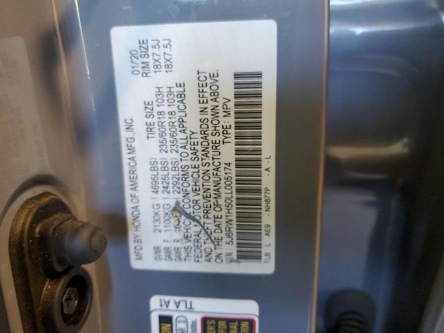 Photo 14 from auction – 2020 HONDA CR-V EX with VIN 5J6RW1H50LL005174