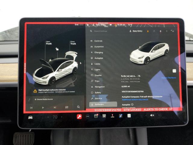 Photo 9 from auction – 2022 TESLA MODEL 3 with VIN 5YJ3E1EB6NF212750