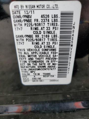 Photo 14 from auction – 2012 NISSAN ROGUE S with VIN JN8AS5MV2CW707477