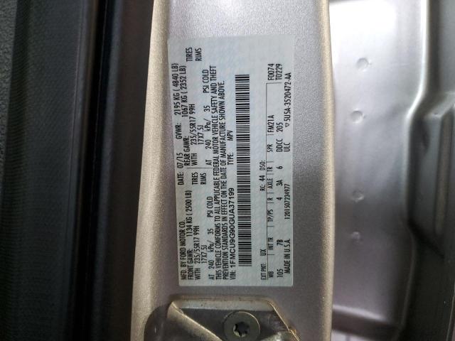 Photo 14 from auction – 2016 FORD ESCAPE SE with VIN 1FMCU9G90GUA37199