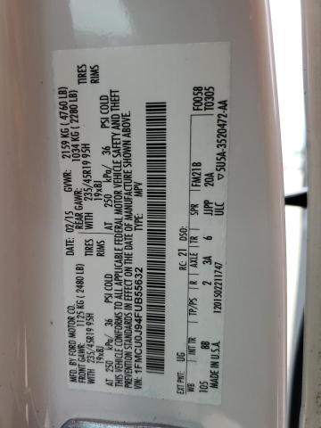 Photo 14 from auction – 2015 FORD ESCAPE TIT with VIN 1FMCU0J94FUB55632
