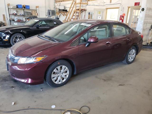 HONDA CIVIC LX 2012 with VIN 19XFB2F5XCE052573 - Photo from auction