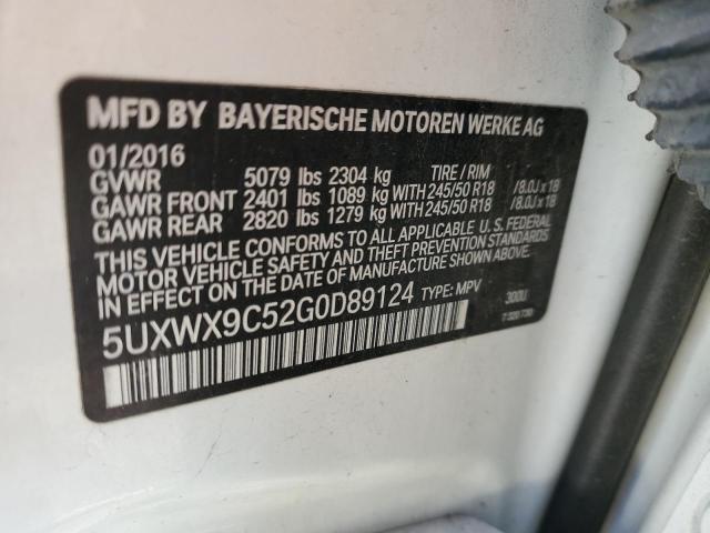 Photo 14 from auction – 2016 BMW X3 XDRIVE2 with VIN 5UXWX9C52G0D89124