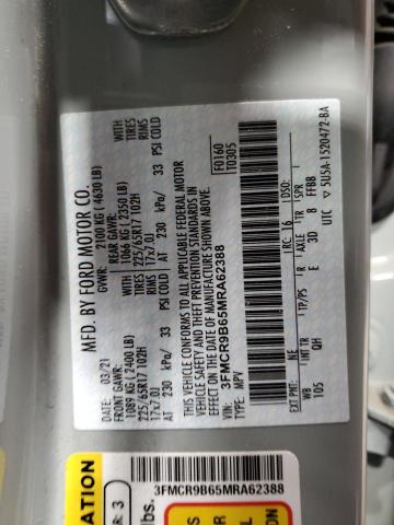 Photo 14 from auction – 2021 FORD BRONCO SPO with VIN 3FMCR9B65MRA62388