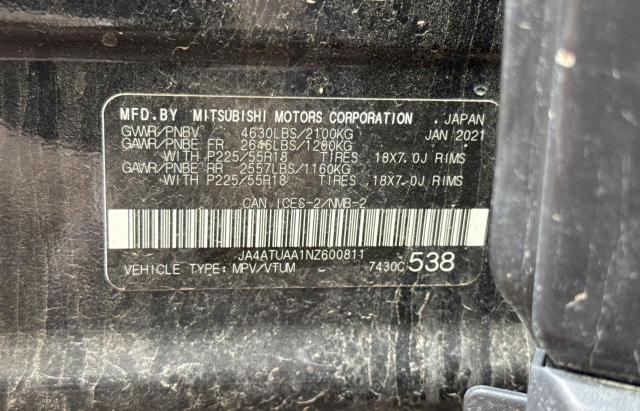 Photo 10 from auction – 2022 MITSUBISHI ECLIPSE CR with VIN JA4ATUAA1NZ600811