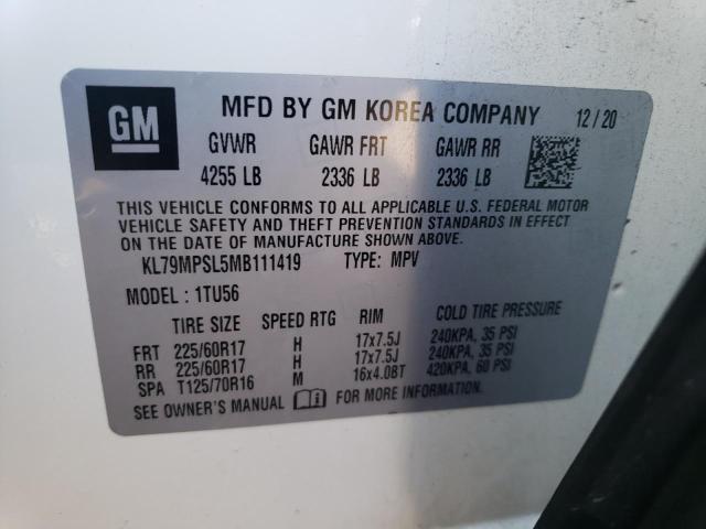 Photo 14 from auction – 2021 CHEVROLET TRAILBLAZE with VIN KL79MPSL5MB111419