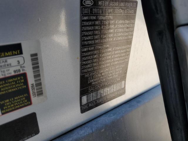 Photo 14 from auction – 2016 LAND ROVER RANGE ROVE with VIN SALGS2PF9GA313284