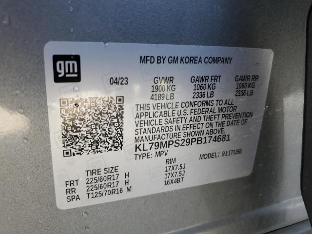 Photo 14 from auction – 2023 CHEVROLET TRAILBLAZE with VIN KL79MPS29PB174681