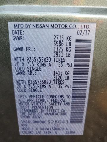 Photo 14 from auction – 2017 INFINITI QX60 with VIN 5N1DL0MN9HC528043