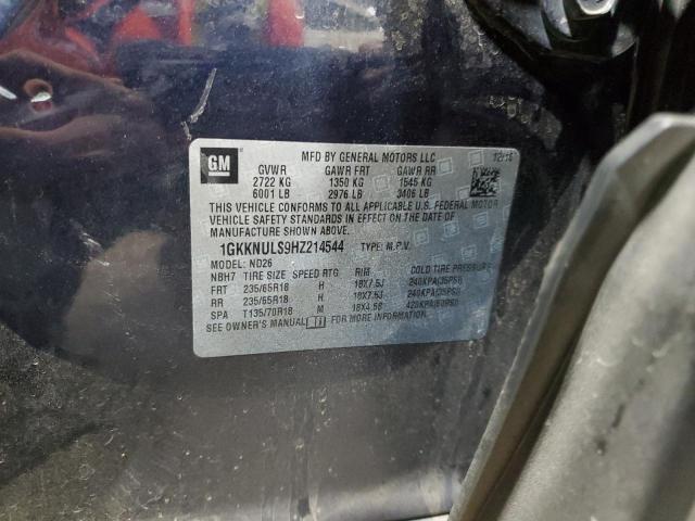 Photo 14 from auction – 2017 GMC ACADIA SLT with VIN 1GKKNULS9HZ214544