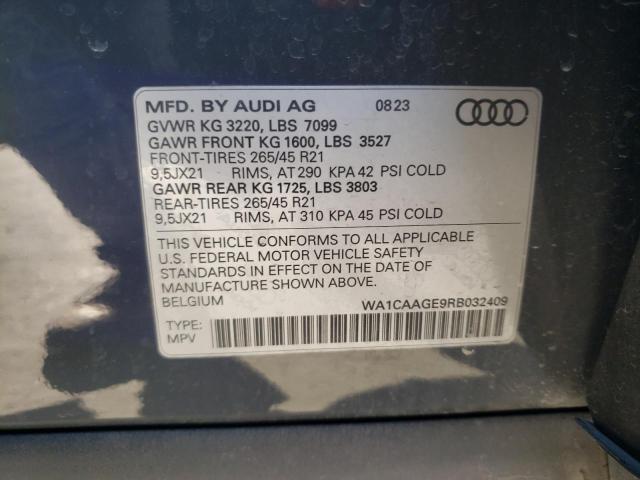 Photo 14 from auction – 2024 AUDI Q8 E-TRON with VIN WA1CAAGE9RB032409