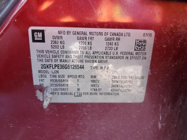 Photo 14 from auction – 2016 GMC TERRAIN SL with VIN 2GKFLPE36G6126544