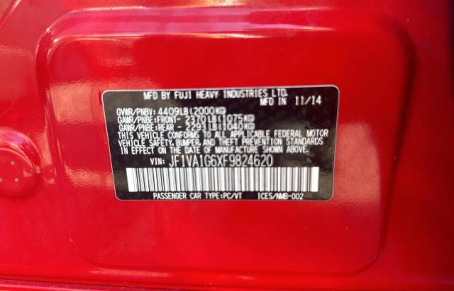 Photo 10 from auction – 2015 SUBARU WRX LIMITE with VIN JF1VA1G6XF9824620