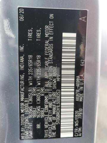 Photo 14 from auction – 2020 TOYOTA HIGHLANDER with VIN 5TDGBRCH1LS008253