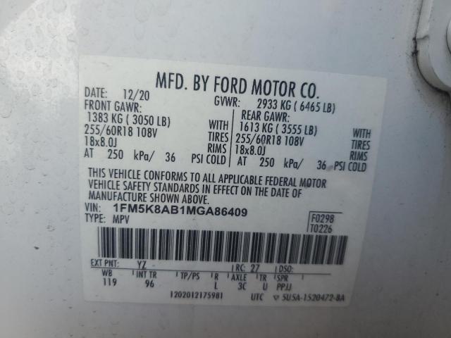 Photo 14 from auction – 2021 FORD EXPLORER P with VIN 1FM5K8AB1MGA86409