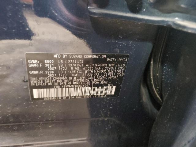 Photo 14 from auction – 2025 SUBARU ASCENT LIM with VIN 4S4WMAPD5S3400713