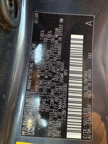 Photo 10 from auction – 2010 LEXUS RX 350 with VIN 2T2BK1BA4AC020690