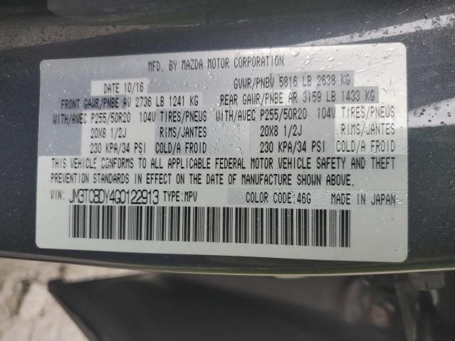Photo 14 from auction – 2016 MAZDA CX-9 GRAND with VIN JM3TCBDY4G0122913