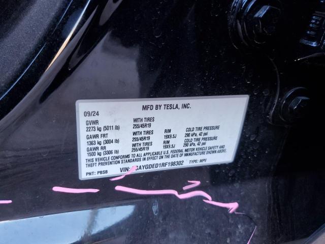 Photo 14 from auction – 2024 TESLA MODEL Y with VIN 7SAYGDED1RF198302