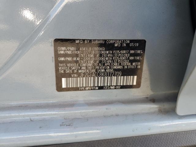 Photo 14 from auction – 2019 SUBARU CROSSTREK with VIN JF2GTACC8K8372709