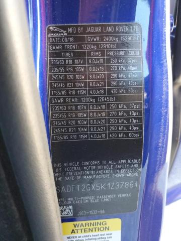 Photo 14 from auction – 2019 JAGUAR E-PACE R-D with VIN SADFT2GX5K1Z37864