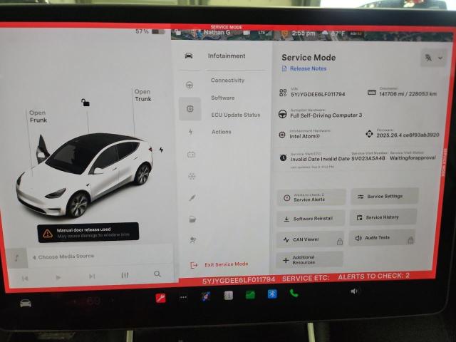 صورة رقم 9 من المزاد - 2020 TESLA MODEL Y مع VIN 5YJYGDEE6LF011794