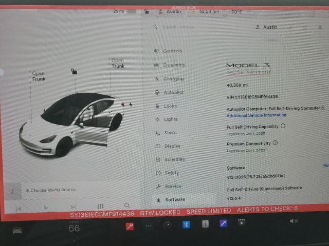 Photo 9 from auction – 2021 TESLA MODEL 3 with VIN 5YJ3E1EC5MF914436