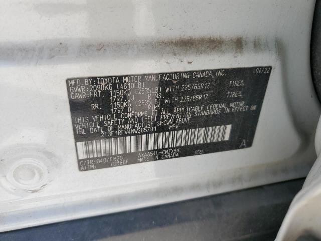 Photo 14 from auction – 2022 TOYOTA RAV4 LE with VIN 2T3F1RFV4NW265781