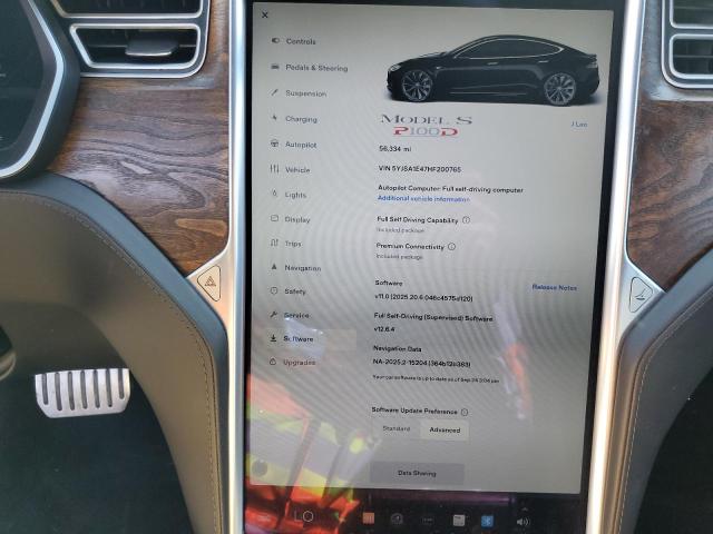 Photo 9 from auction – 2017 TESLA MODEL S with VIN 5YJSA1E47HF200765