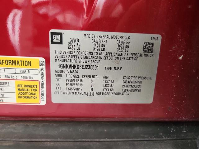 Photo 14 from auction – 2014 CHEVROLET TRAVERSE L with VIN 1GNKVHKD6EJ230501