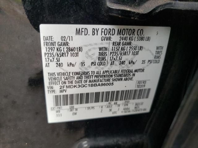 Photo 14 from auction – 2011 FORD EDGE SE with VIN 2FMDK3GC1BBA96005