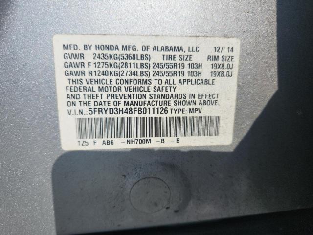 Photo 14 from auction – 2015 ACURA MDX TECHNOLOGY with VIN 5FRYD3H48FB011126
