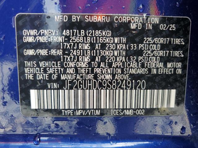 Photo 14 from auction – 2025 SUBARU CROSSTREK with VIN JF2GUHDC9S8249120