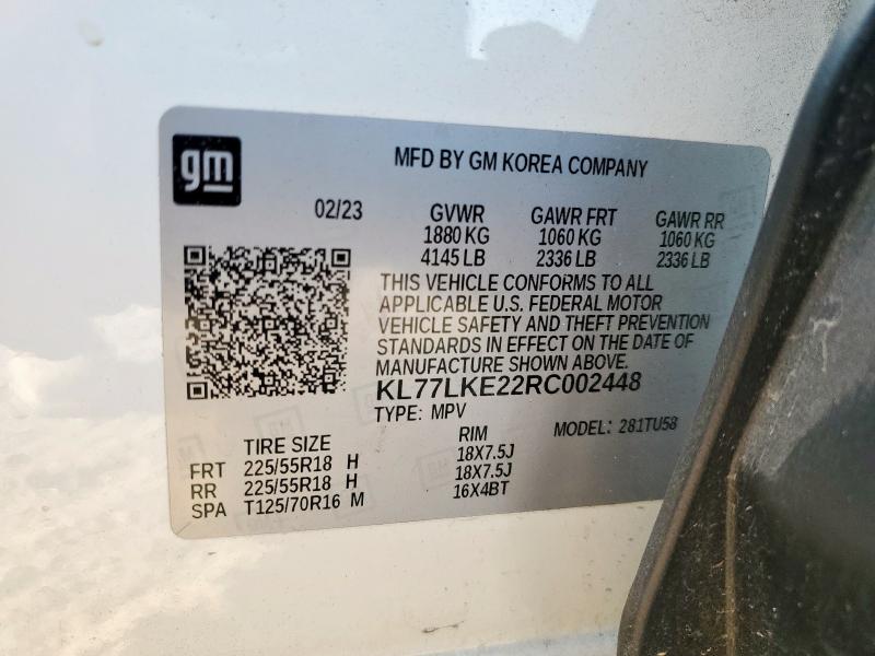 Photo 14 from auction – 2024 CHEVROLET TRAX ACTIV with VIN KL77LKE22RC002448