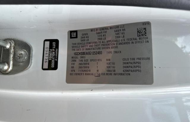 Photo 10 from auction – 2016 CHEV COLORADO with VIN 1GCHSBEA6G1252480