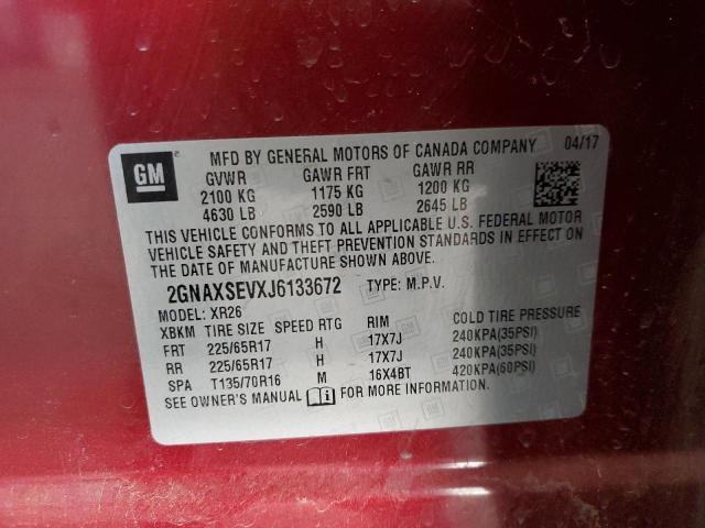 Photo 14 from auction – 2018 CHEVROLET EQUINOX LT with VIN 2GNAXSEVXJ6133672