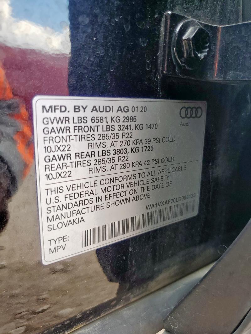 Photo 14 from auction – 2020 AUDI Q7 PRESTIG with VIN WA1VXAF70LD004133