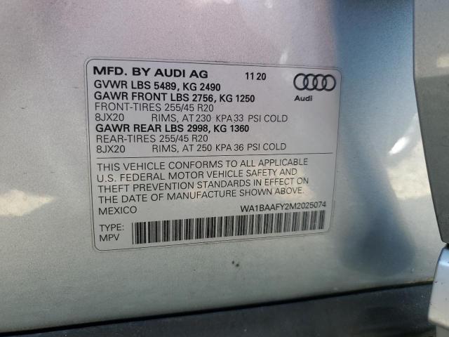 Photo 14 from auction – 2021 AUDI Q5 PREMIUM PLUS with VIN WA1BAAFY2M2025074