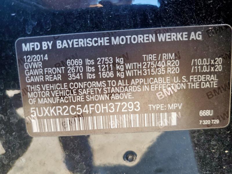 Photo 14 from auction – 2015 BMW X5 SDRIVE3 with VIN 5UXKR2C54F0H37293