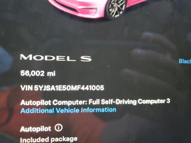 Photo 9 from auction – 2021 TESLA MODEL S with VIN 5YJSA1E50MF441005
