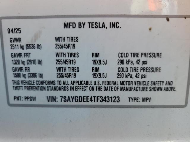 Photo 14 from auction – 2026 TESLA MODEL Y with VIN 7SAYGDEE4TF343123