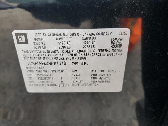 Photo 14 from auction – 2017 CHEVROLET EQUINOX LT with VIN 2GNFLFEK4H6195710