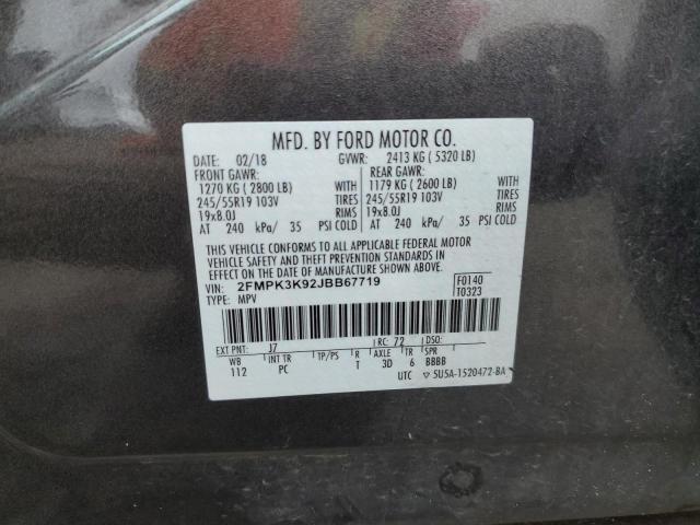 Photo 14 from auction – 2018 FORD EDGE TITANIUM with VIN 2FMPK3K92JBB67719