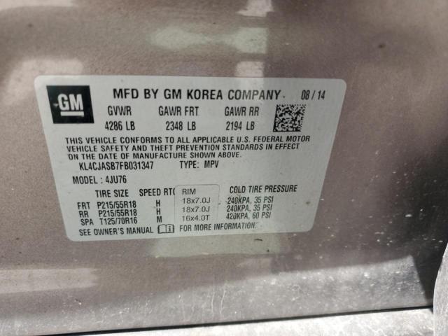 Photo 14 from auction – 2015 BUICK ENCORE with VIN KL4CJASB7FB031347