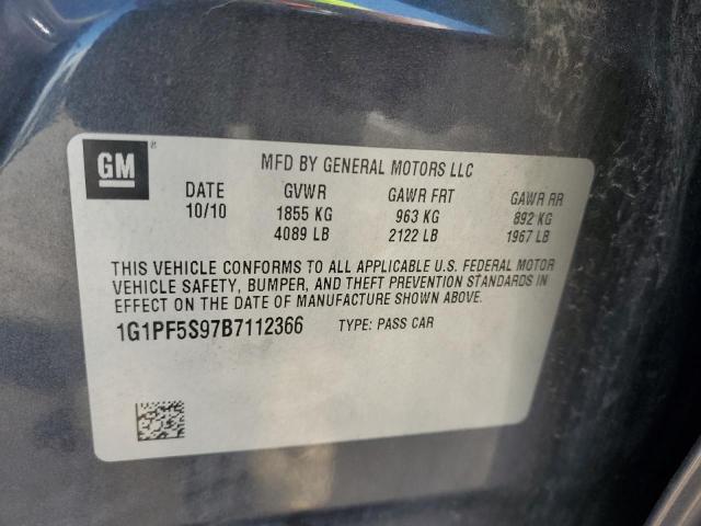 Photo 10 from auction – 2011 CHEVROLET CRUZE LT with VIN 1G1PF5S97B7112366