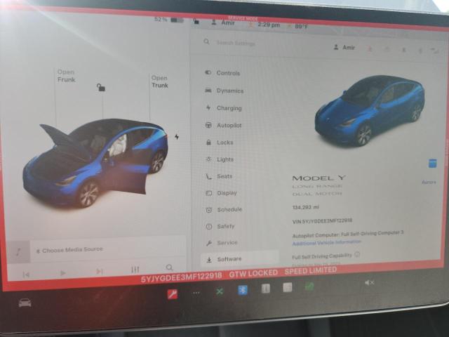 Photo 9 from auction – 2021 TESLA MODEL Y with VIN 5YJYGDEE3MF122918