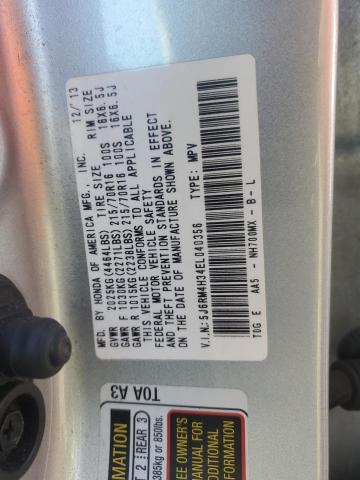 Photo 14 from auction – 2014 HONDA CR-V LX with VIN 5J6RM4H34EL040356