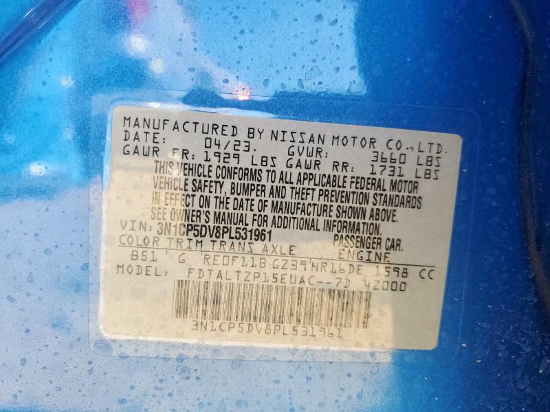 Photo 14 from auction – 2023 NISSAN KICKS SR with VIN 3N1CP5DV8PL531961